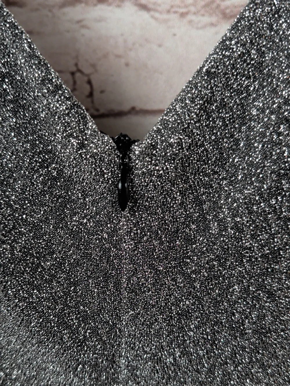 Apricot Silver Sparkle V-Neck Sleeveless Party Dress Large Nwt - Picture 10 of 10